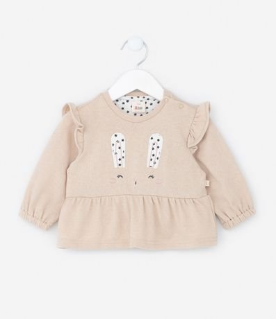 Conjunto Infantil con Volados y Estampa Coneja - Talle 0 a 18 meses 2