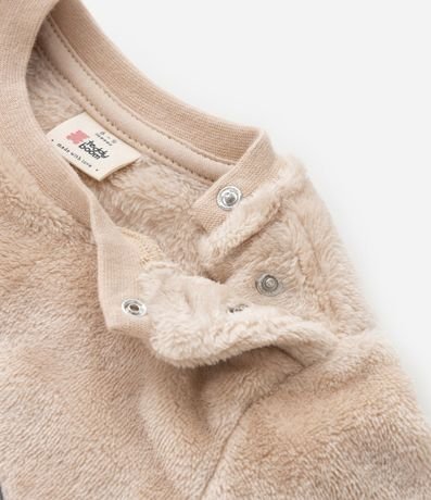 Conjunto Infantil en Fleece con Bordado Carita de Oso - Talle 0 a 18 meses 5