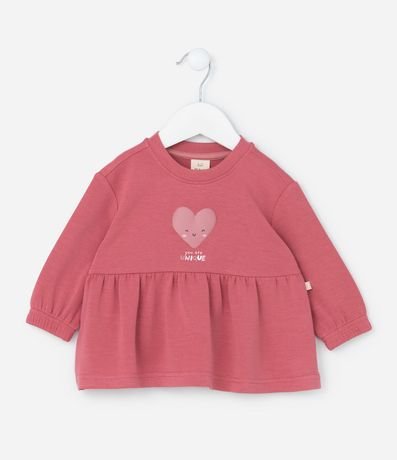 Conjunto Infantil con Volado y Estampa Corazón - Talle 0 a 18 meses 2