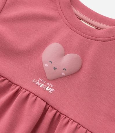 Conjunto Infantil con Volado y Estampa Corazón - Talle 0 a 18 meses 7