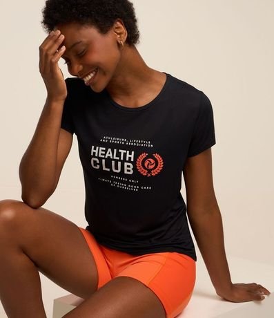 Remera Deportiva con Estampa Delantero Health Club