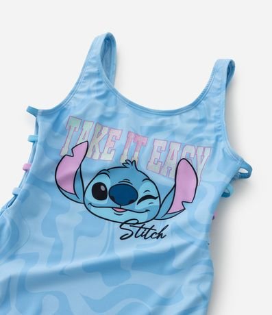 Malla Infantil con Protección UV y Estampa Stitch - Tam  4 a 12 años 5