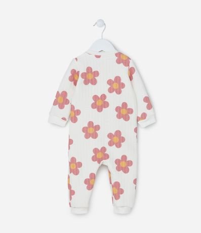 Mono Infantil Capitoneado con Estampa Floral - Talle 0 a 18 meses 3