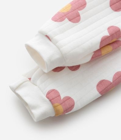 Mono Infantil Capitoneado con Estampa Floral - Talle 0 a 18 meses 6