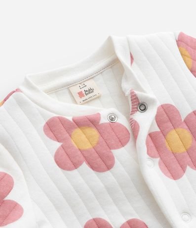 Mono Infantil Capitoneado con Estampa Floral - Talle 0 a 18 meses 7
