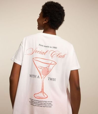 Remera Deportiva en Algodón con Estampa Drink Social Club