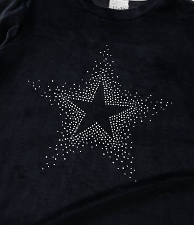 Pijama Infantil Largo en Plush con Estrella de Strass - Talle 5 al 14 años 10