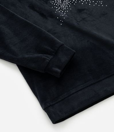 Pijama Infantil Largo en Plush con Estrella de Strass - Talle 5 al 14 años 5