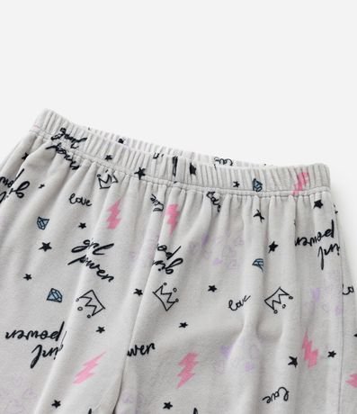 Pijama Infantil Largo en Plush con Estrella de Strass - Talle 5 al 14 años 7