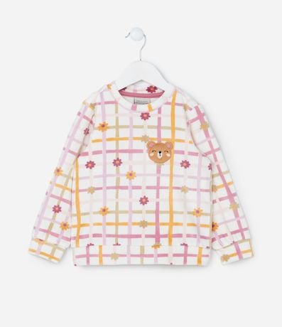 Pijama Infantil en Plush con Estampa Osito y de Cuadros - Talle 2 a 4 años 2