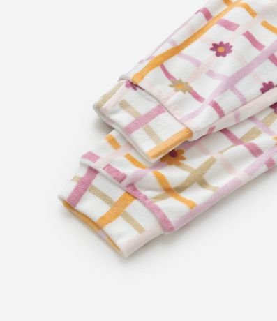 Pijama Infantil en Plush con Estampa Osito y de Cuadros - Talle 2 a 4 años 5