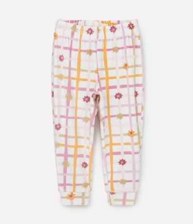 Pijama Infantil en Plush con Estampa Osito y de Cuadros - Talle 2 a 4 años 6