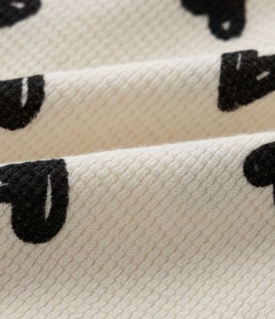 Vestido Infantil Texturizado con Estampa de Corazones - Talle 0 a 18 meses 4