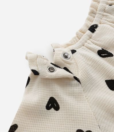 Vestido Infantil Texturizado con Estampa de Corazones - Talle 0 a 18 meses 5