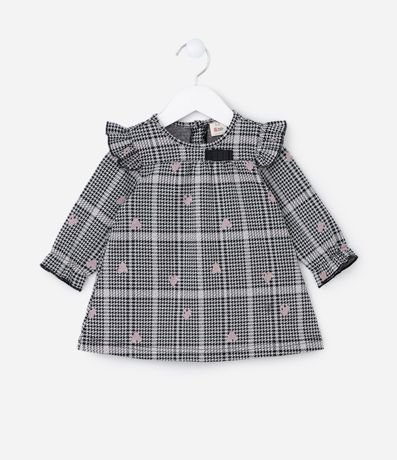 Vestido Infantil con Voldos y Estampa de Corazones - Talle 0 a 18 meses 2