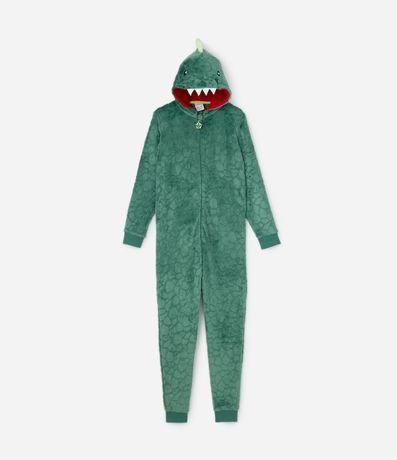 Pijama Jumper Infantil con Bordado de Dino - Talle 2 a 14 años
