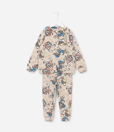 Pijama Largo Infantil en Plush con Estampa Paw Patrol - Talle 1 a 4 años