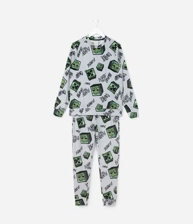 Pijama Largo Infantil con Estampa Minecraft - Talle 5 a 14 años