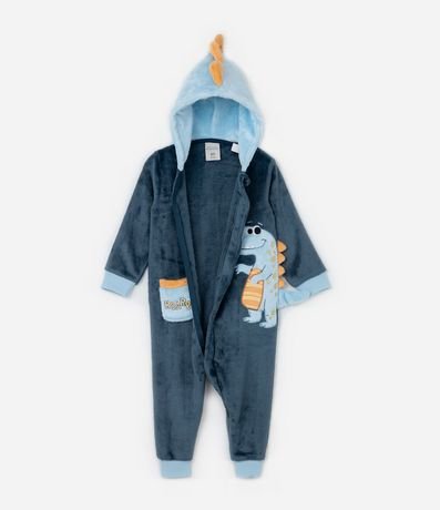 Pijama Infantil Jumper en Felpa con Bordado Dino - Talle 2 al 6 años 2