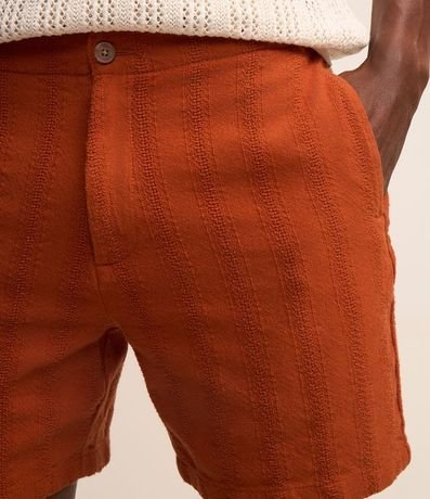 Bermuda en Algodón con Textura y Cintura Elástica 5