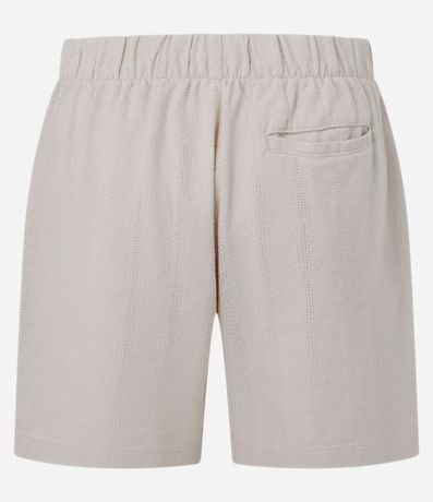Bermuda en Algodón con Textura y Cintura Elástica 4