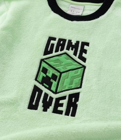 Pijama Infantil en Fleece con Bordado Minecraft - Talle 5 a 14 años 12