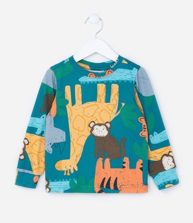 Pijama Largo Infantil con Toque Suave Estampa Animalitos - Talle 1 a 4 años 2