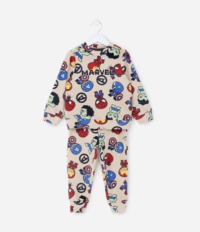 Pijama Infantil en Plush con Estampa Héroes Marvel - Talle 2 al 6