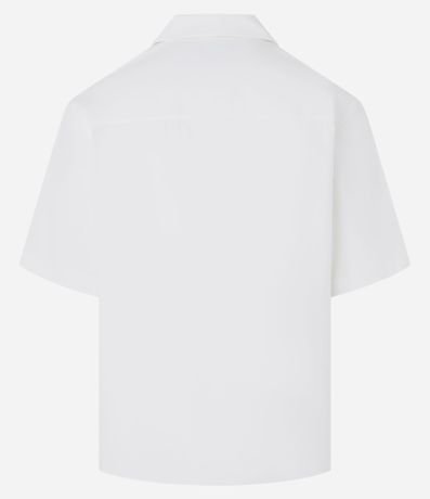 Camisa Boxy en Sarga con Estampa de Dragones 2