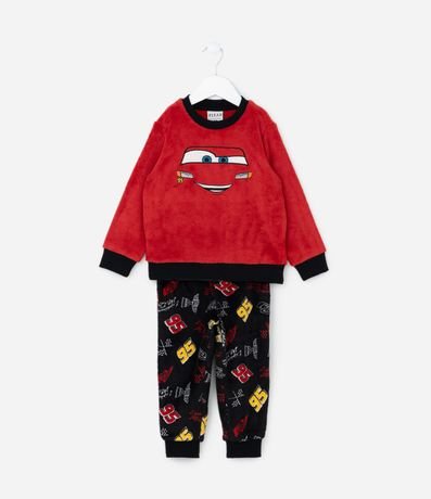 Pijama Infantil en Fleece con Bordado Rayo Mcqueen - Talle 2 a 6 años