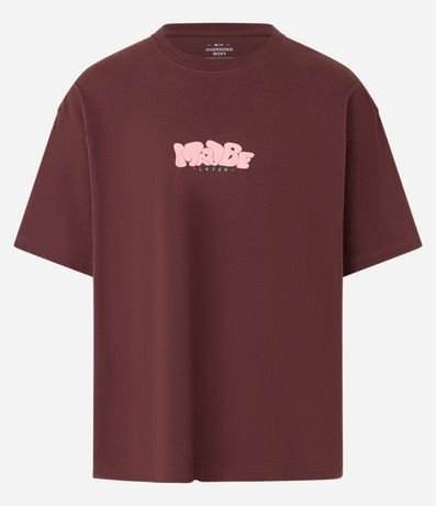 Remera Overboxy en Algodón con Efecto Puff con Estampa Lettering 4