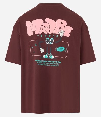Remera Overboxy en Algodón con Efecto Puff con Estampa Lettering 5