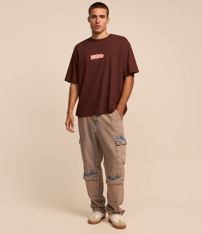 Remera Overboxy en Algodón con Efecto Puff con Estampa Lettering 2
