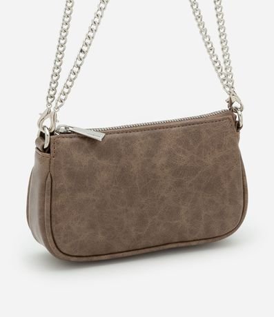 Cartera Baguette Pequena en PU Glossy con Asas Desmontables 1