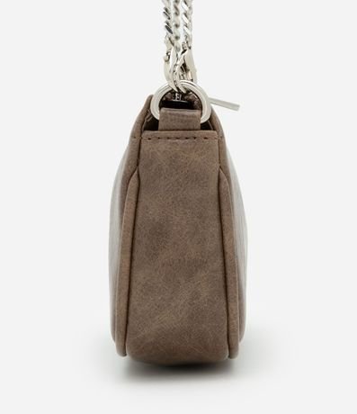 Cartera Baguette Pequena en PU Glossy con Asas Desmontables 2