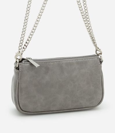 Cartera Baguette Pequena en PU Glossy con Asas Desmontables 2