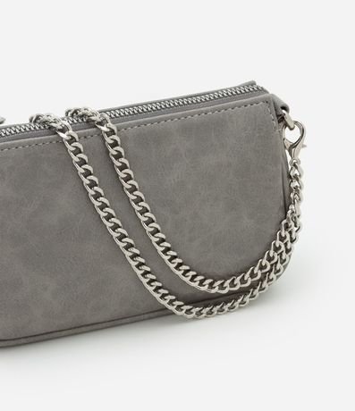 Cartera Baguette Pequena en PU Glossy con Asas Desmontables 6