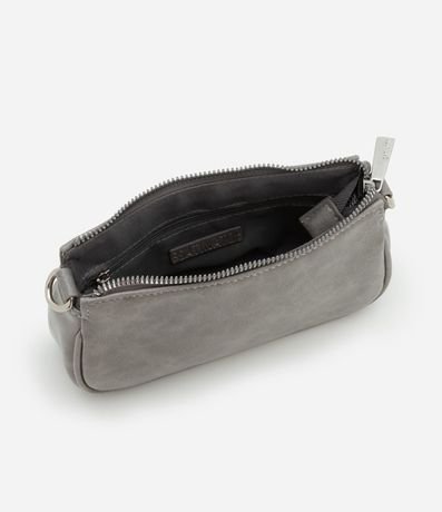 Cartera Baguette Pequena en PU Glossy con Asas Desmontables 7