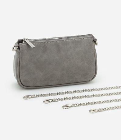 Cartera Baguette Pequena en PU Glossy con Asas Desmontables 8