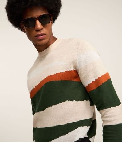 Suéter en Algodón con Bloques de Color 3