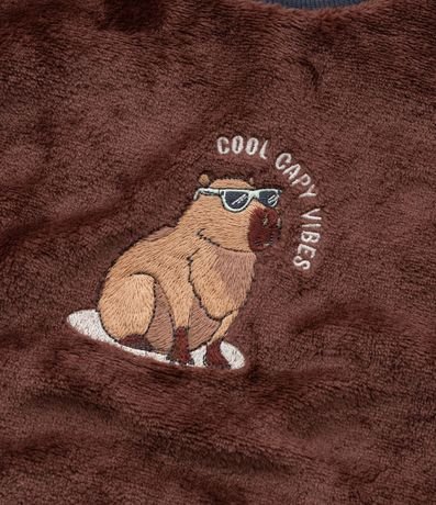 Pijama Infantil en Fleece con Bordado Capibara - Talle 5 a 14 años 10