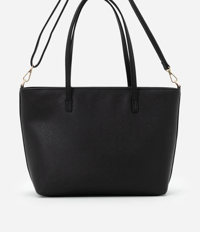 Cartera Shopper Grande en PU Textura Safiano con Bretel Largo 3