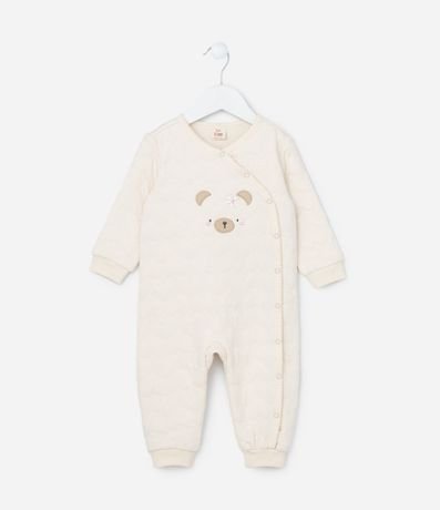 Mono Infantil Capitoneado con Bordado de Animalito - Talle 0 a 18 meses