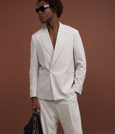 Blazer Boxy en Sastrería con Botón Único 5