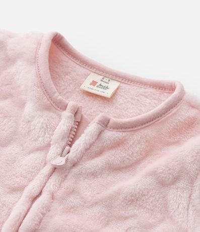 Mono Infantil en Fleece con Textura de Corazones - Talle RN a 24 meses 4