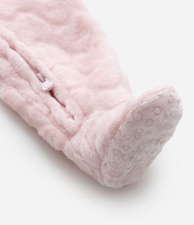 Mono Infantil en Fleece con Textura de Corazones - Talle RN a 24 meses 5