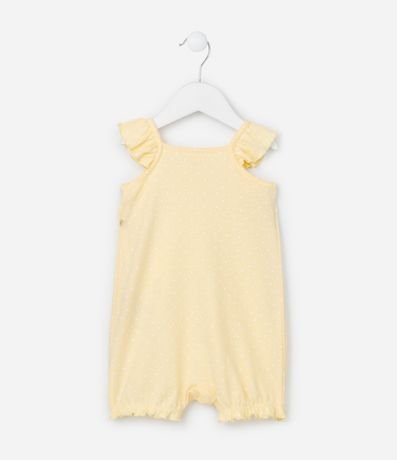 Enterito Infantil con Volado y Bordado Flor - Talle 0 a 18  meses 2