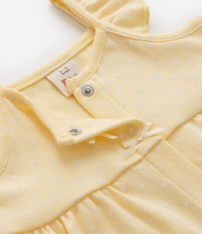 Enterito Infantil con Volado y Bordado Flor - Talle 0 a 18  meses 4