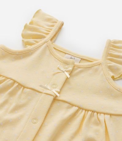 Enterito Infantil con Volado y Bordado Flor - Talle 0 a 18  meses 6