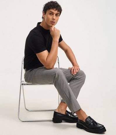 Pantalón Slim en Sastrería con de Cuadros Hilo Teñido 3